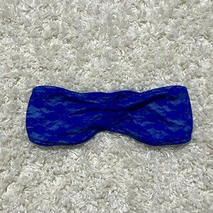 Victoria's Secret PINK - Blue Lace Bandeau Strapless Bralette (Size XS)